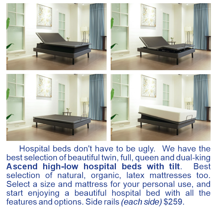 The Ascend 3 motor fully electric hi-low bed by Ergomotion with Tilt